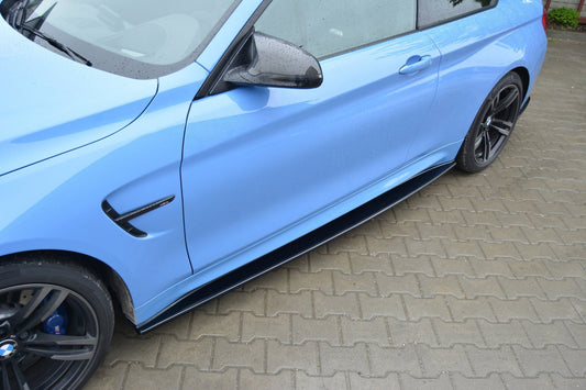 Seitenschweller Ansatz für V.1 für BMW M4 F82 schwarz Hochglanz