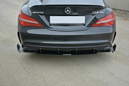 SPORT Heck Ansatz Flaps Diffusor für Mercedes CLA A45 AMG C117 Facelift
