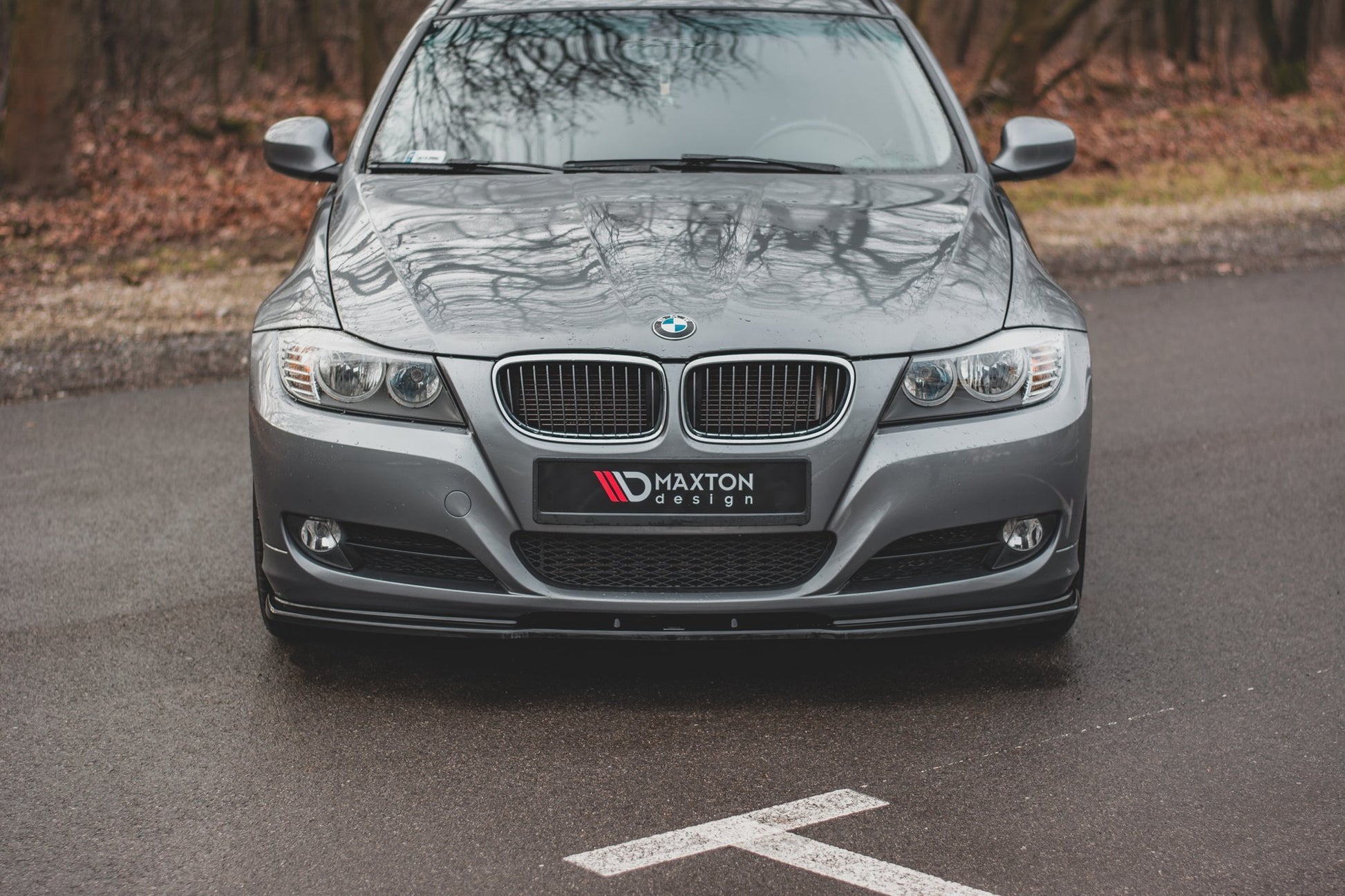 Front Ansatz V.2 für BMW 3er E90/E91 Facelift schwarz Hochglanz