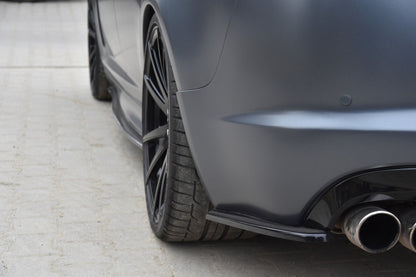 Heck Ansatz Flaps Diffusor für JAGUAR XF- R schwarz matt