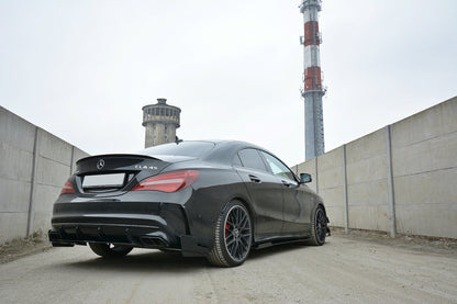 SPORT Heck Ansatz Flaps Diffusor für Mercedes CLA A45 AMG C117 Facelift