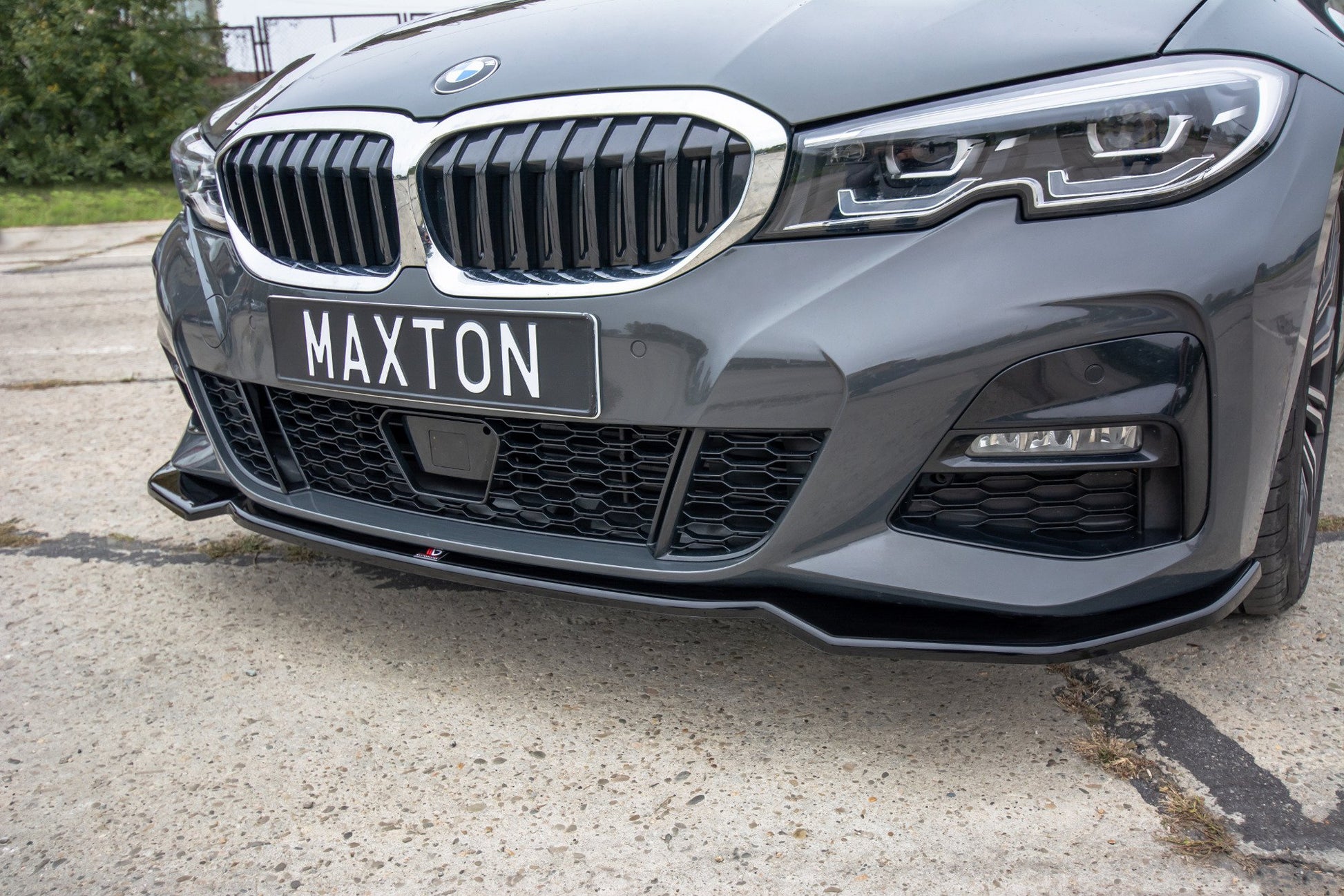 Front Ansatz V.2 für BMW 3er M-Paket G20  schwarz Hochglanz