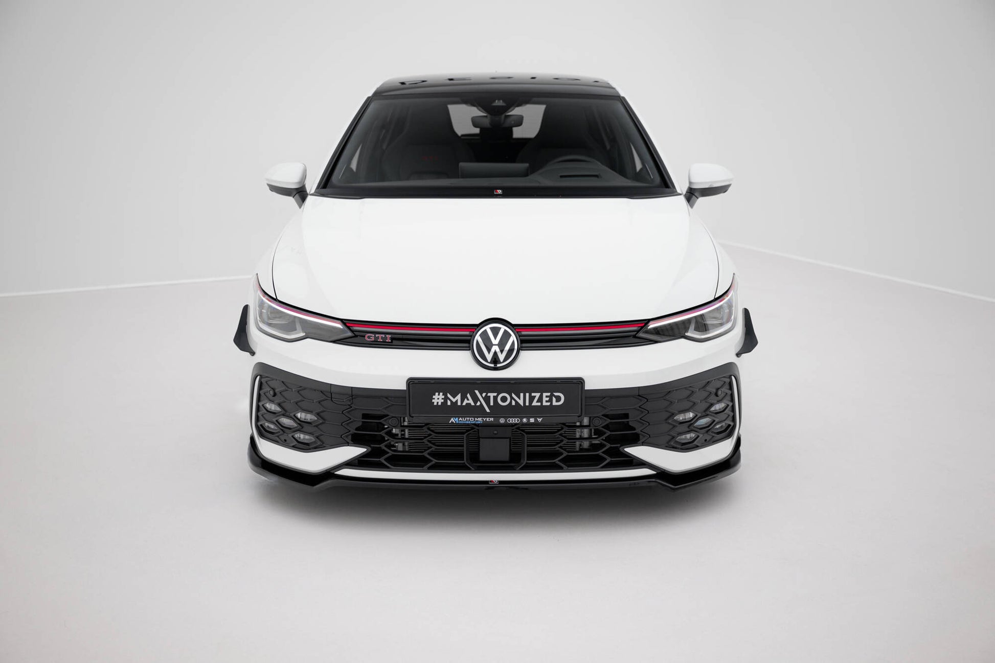 Front Ansatz V.3 für VW Golf GTI / GTE / R-Line Mk8 Facelift schwarz Hochglanz