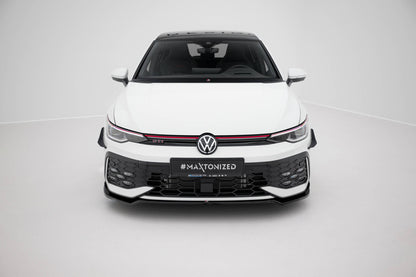 Front Ansatz V.3 für VW Golf GTI / GTE / R-Line Mk8 Facelift schwarz Hochglanz