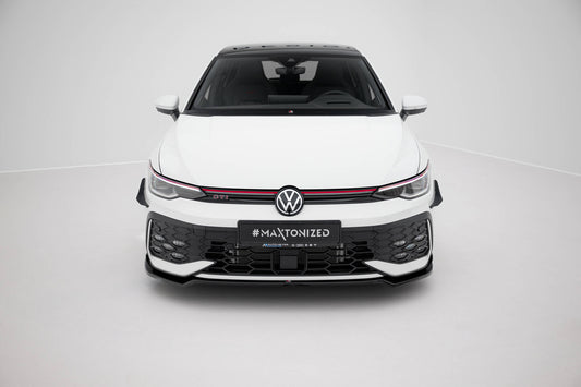 Front Ansatz V.3 für VW Golf GTI / GTE / R-Line Mk8 Facelift schwarz Hochglanz