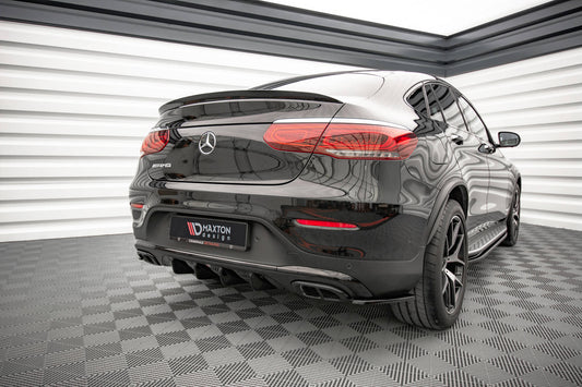 Diffusor Heck Ansatz für Mercedes-Benz GLC Coupe AMG-Line C253 Facelift schwarz Hochglanz