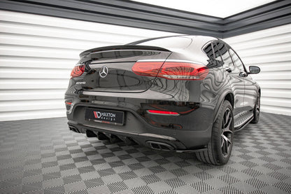 Heck Ansatz Flaps Diffusor für Mercedes-Benz GLC Coupe AMG-Line C253 Facelift schwarz Hochglanz