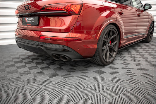 Heck Ansatz Flaps Diffusor für Audi SQ7 Mk2 (4M) Facelift  schwarz Hochglanz