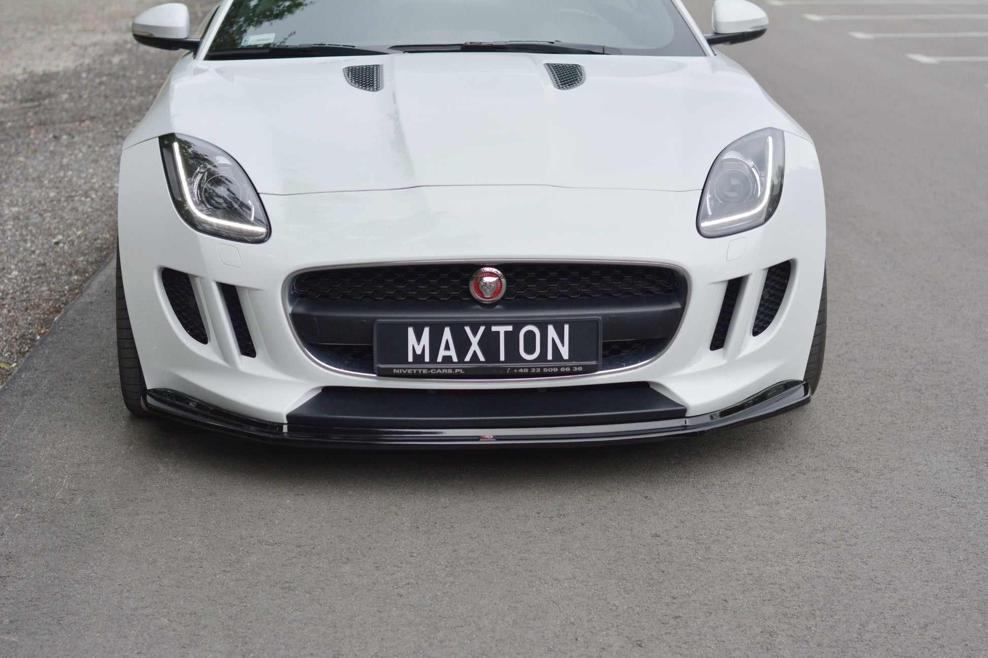 Front Ansatz V.1 für JAGUAR F-TYPE schwarz Hochglanz