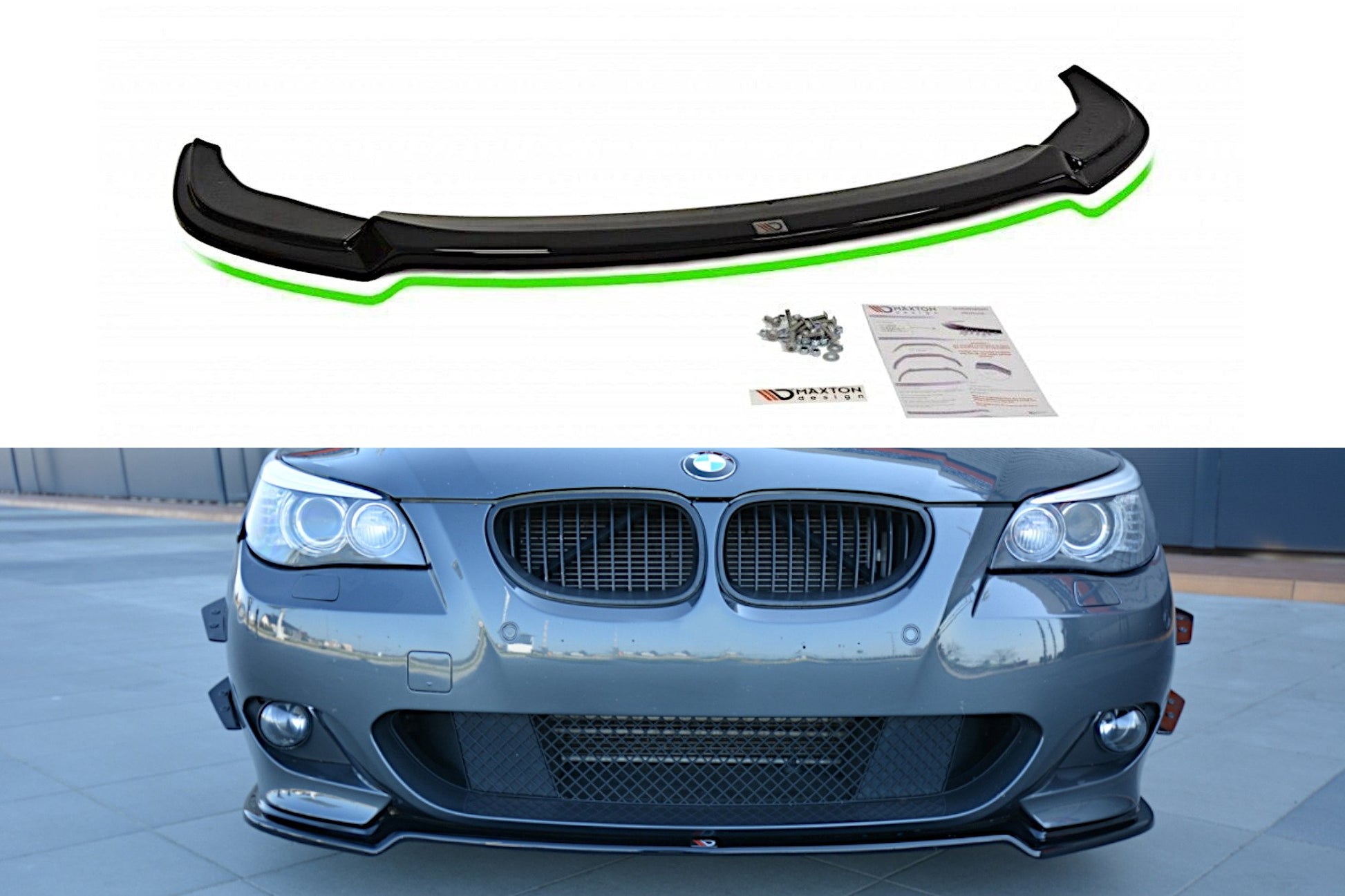 Front Ansatz für BMW 5er E60/61 M Paket schwarz Hochglanz