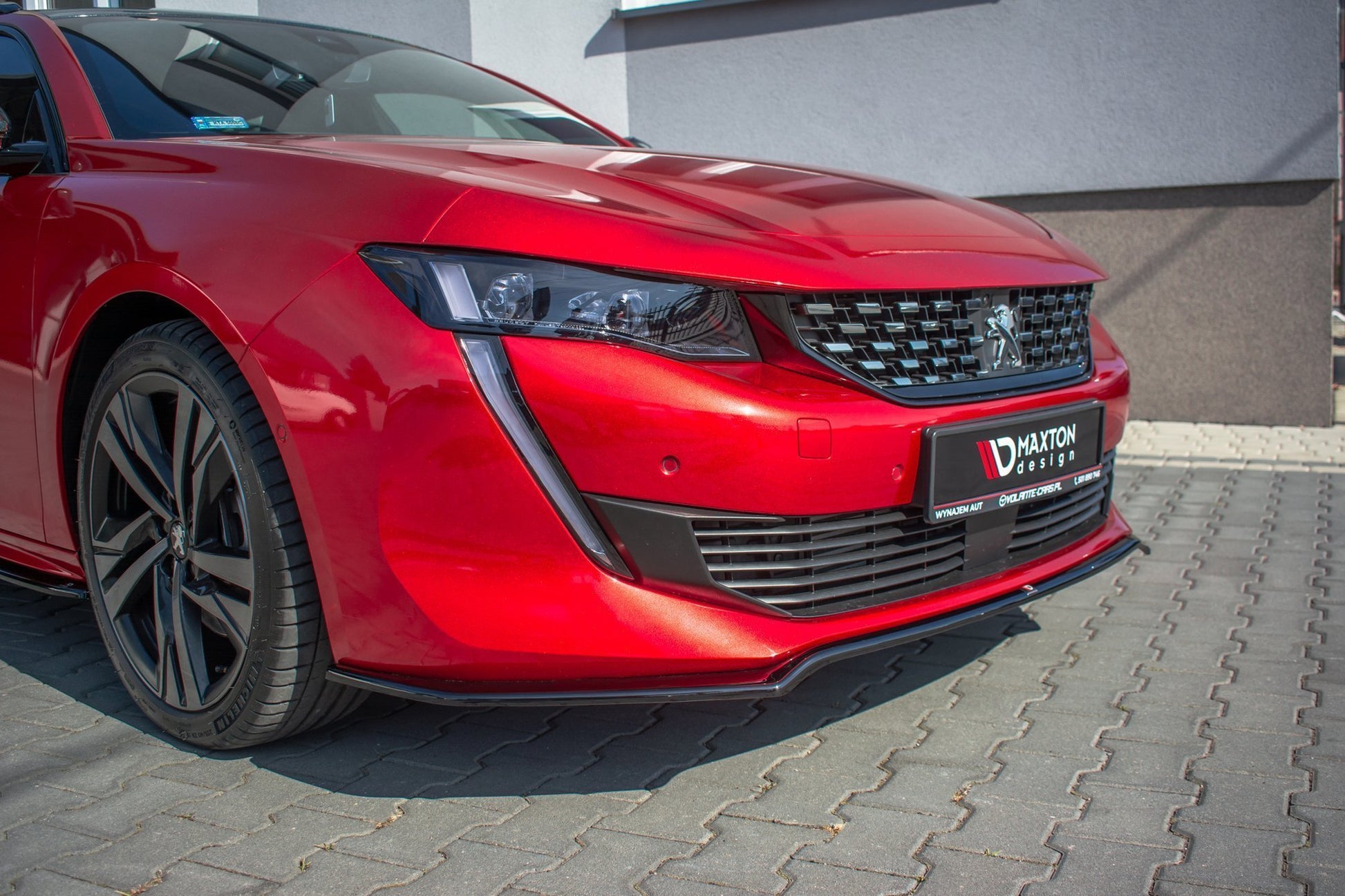 Front Ansatz V.1 für Peugeot 508 GT Mk2 schwarz Hochglanz