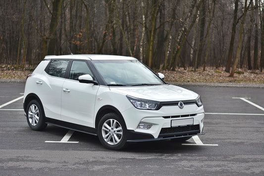 Front Ansatz V.1 für SSANGYONG TIVOLI schwarz Hochglanz