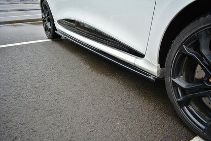 Seitenschweller Ansatz für RENAULT CLIO MK4 RS   schwarz Hochglanz