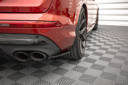 Heck Ansatz Flaps Diffusor für Audi SQ7 Mk2 (4M) Facelift  schwarz Hochglanz