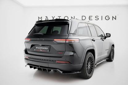 Mittlerer Cup Diffusor DTM Look Heck Ansatz für Jeep Grand Cherokee Trailhawk Mk5 schwarz Hochglanz