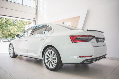 Seitenschweller Ansatz für Skoda Superb Liftback / Combi Mk3 Facelift schwarz Hochglanz
