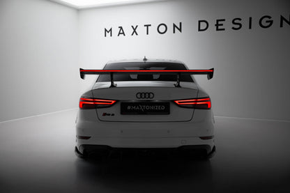 Carbon Spoiler With Internal Brackets Uprights + LED Audi A3 / A3 S-Line / S3 / RS3 Limousine 8V / 8V Facelift