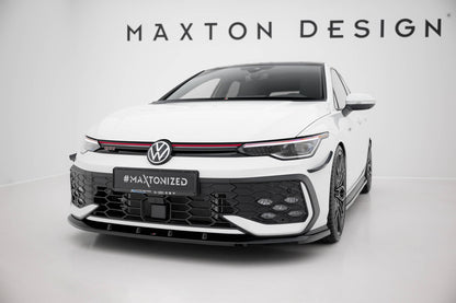 Front Ansatz V.5 für VW Golf GTI / GTE / R-Line Mk8 Facelift schwarz Hochglanz