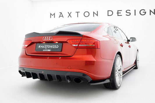 Diffusor Heck Ansatz für Audi A5 S-Line Sportback 8T (Einzelauspuff li. re.)