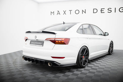 Diffusor Heck Ansatz für Volkswagen Jetta GLI Mk7 schwarz Hochglanz