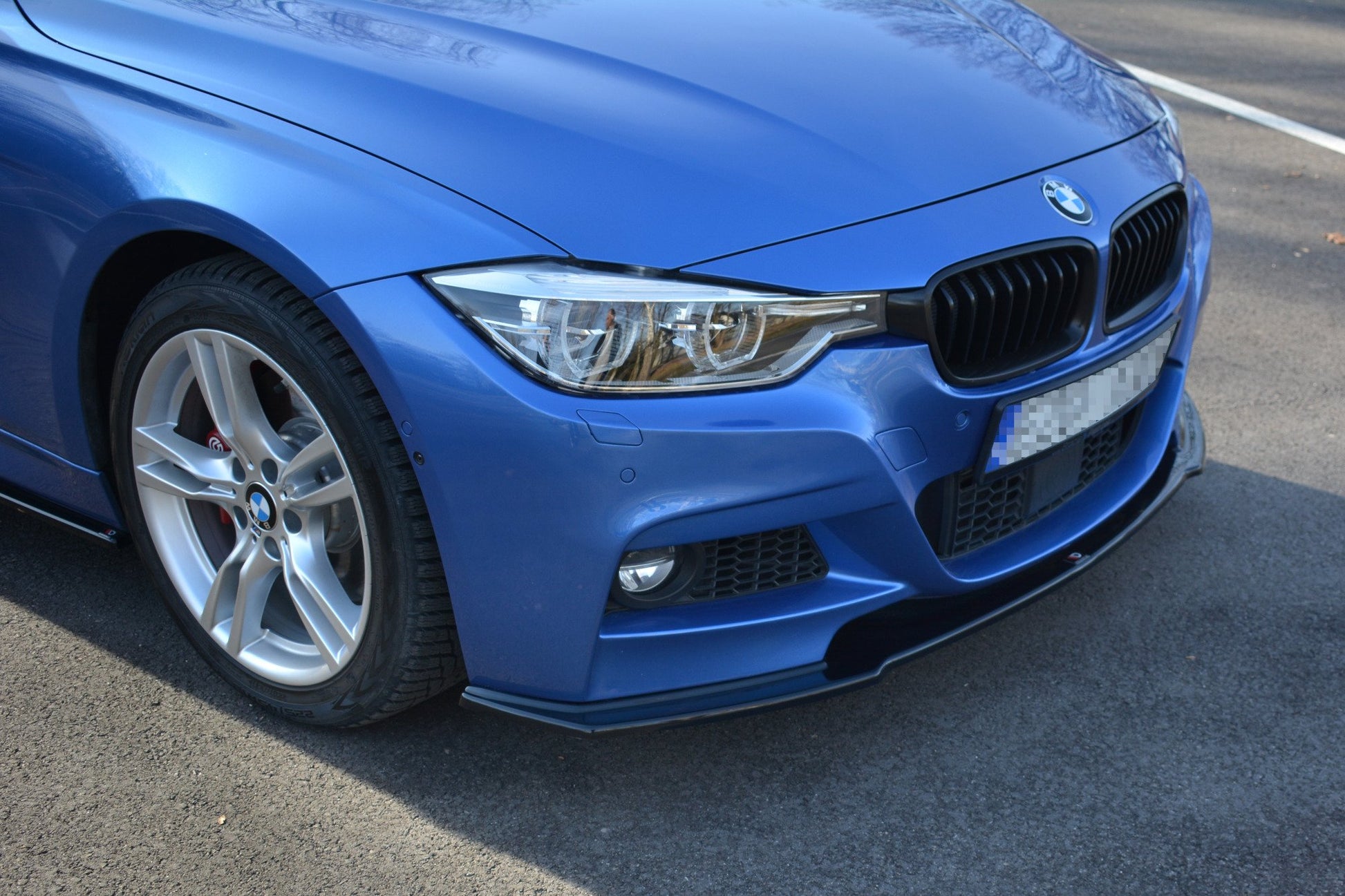 Front Ansatz für BMW 3er M-Paket F30 / F30 Facelift schwarz Hochglanz