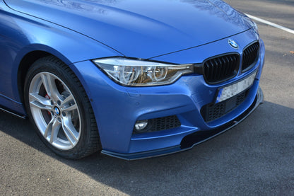 Front Ansatz für BMW 3er M-Paket F30 / F30 Facelift schwarz Hochglanz