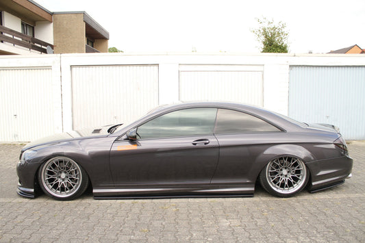 Seitenschweller Ansatz für MERCEDES CL 500 C216 AMGLINE schwarz Hochglanz