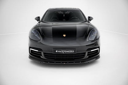 Front Ansatz V.1 für Porsche Panamera E-Hybrid / Panamera 4S 971 schwarz Hochglanz