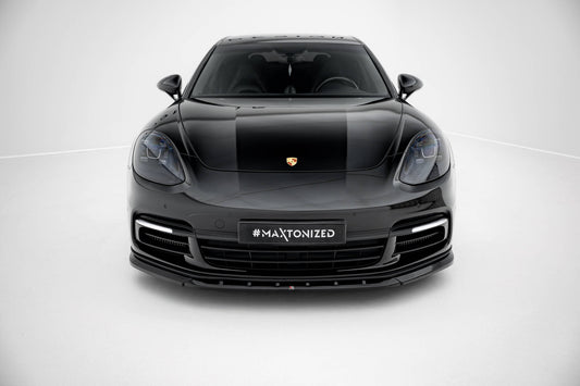 Front Ansatz V.1 für Porsche Panamera E-Hybrid / Panamera 4S 971 schwarz Hochglanz