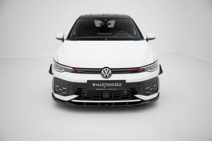 Front Ansatz V.5 für VW Golf GTI / GTE / R-Line Mk8 Facelift schwarz Hochglanz