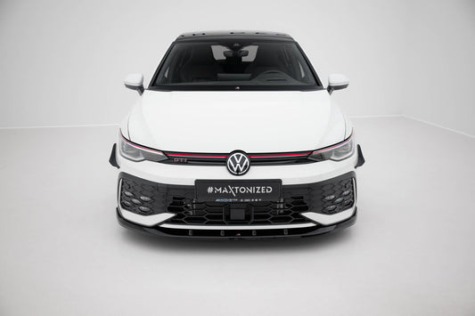 Front Ansatz V.5 für VW Golf GTI / GTE / R-Line Mk8 Facelift schwarz Hochglanz