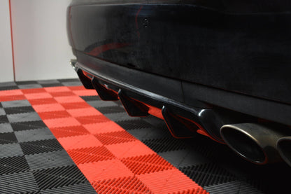 Diffusor Heck Ansatz für MASERATI QUATTROPORTE MK.6 vor Facelift schwarz matt