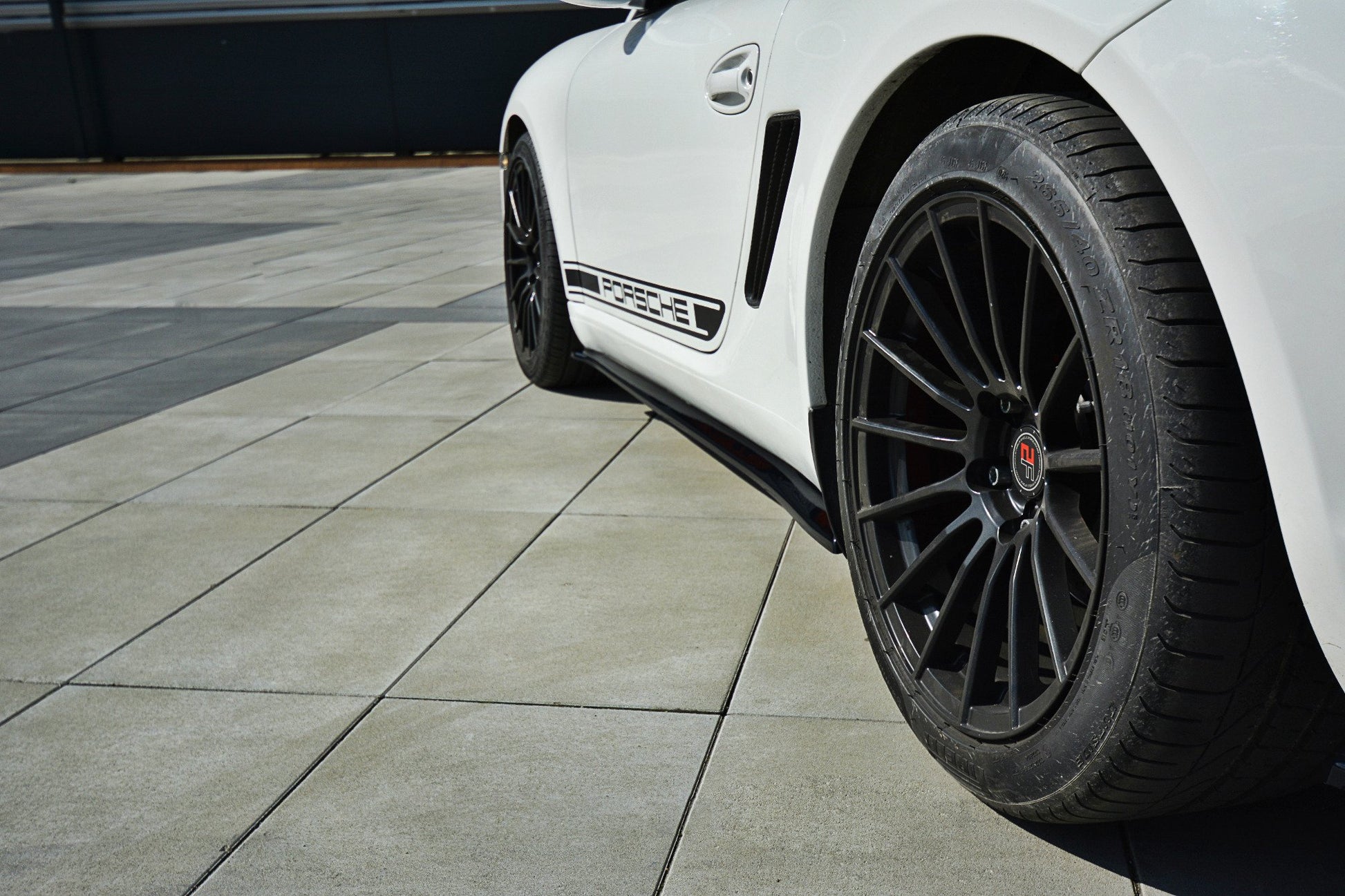 Seitenschweller Ansatz für PORSCHE CAYMAN S 987C  schwarz Hochglanz