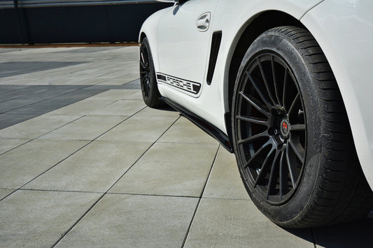 Seitenschweller Ansatz für PORSCHE CAYMAN S 987C  schwarz Hochglanz