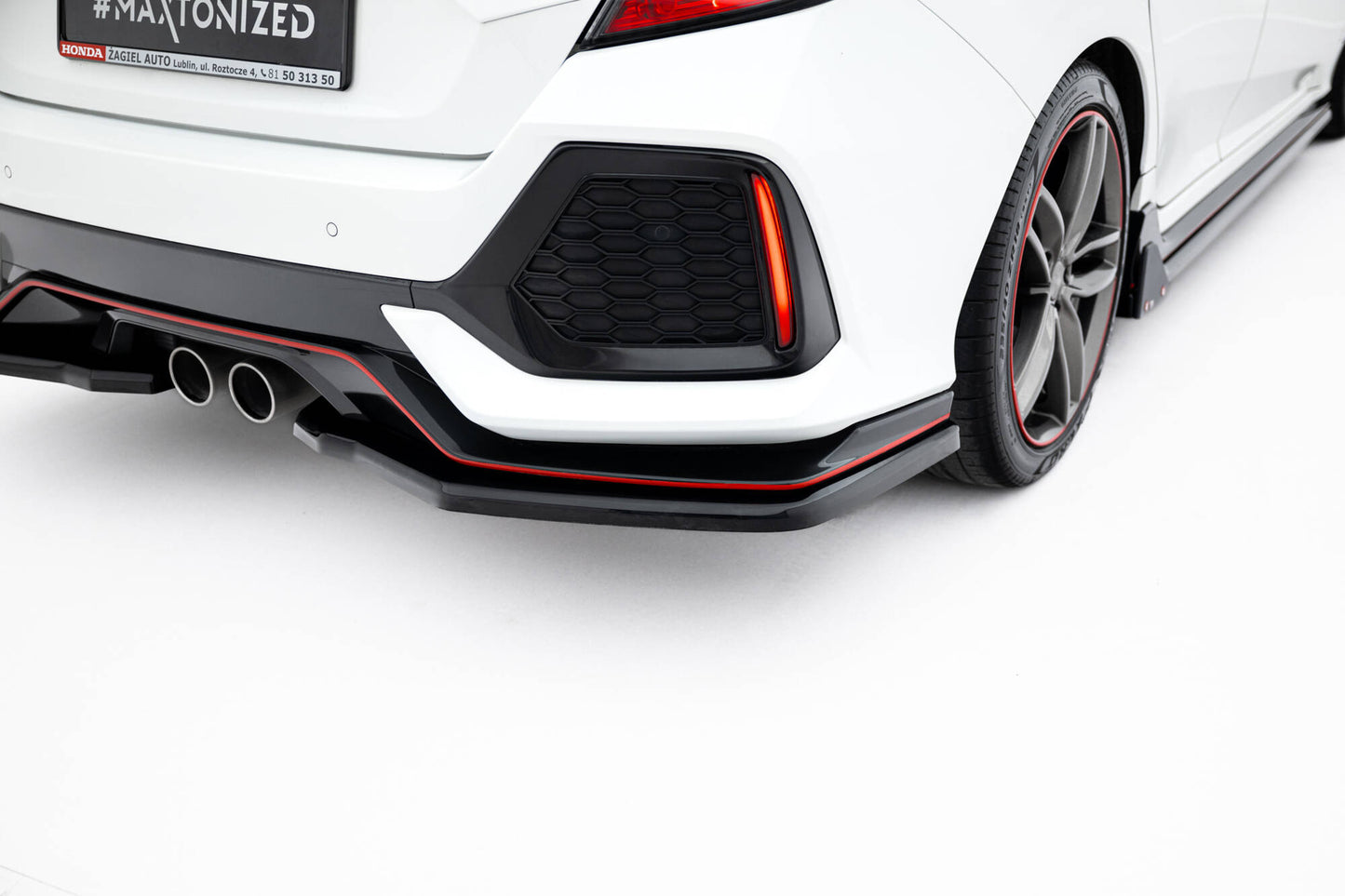 Heckansatz Honda Civic Sport Mk 10  schwarz Hochglanz