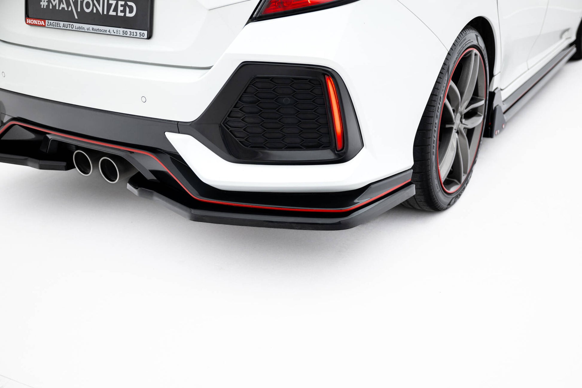 Heckansatz Honda Civic Sport Mk 10  schwarz Hochglanz