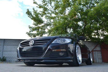 Front Ansatz für VW PASSAT CC vor Facelift, STANDARD STOßSTANGE Carbon Look