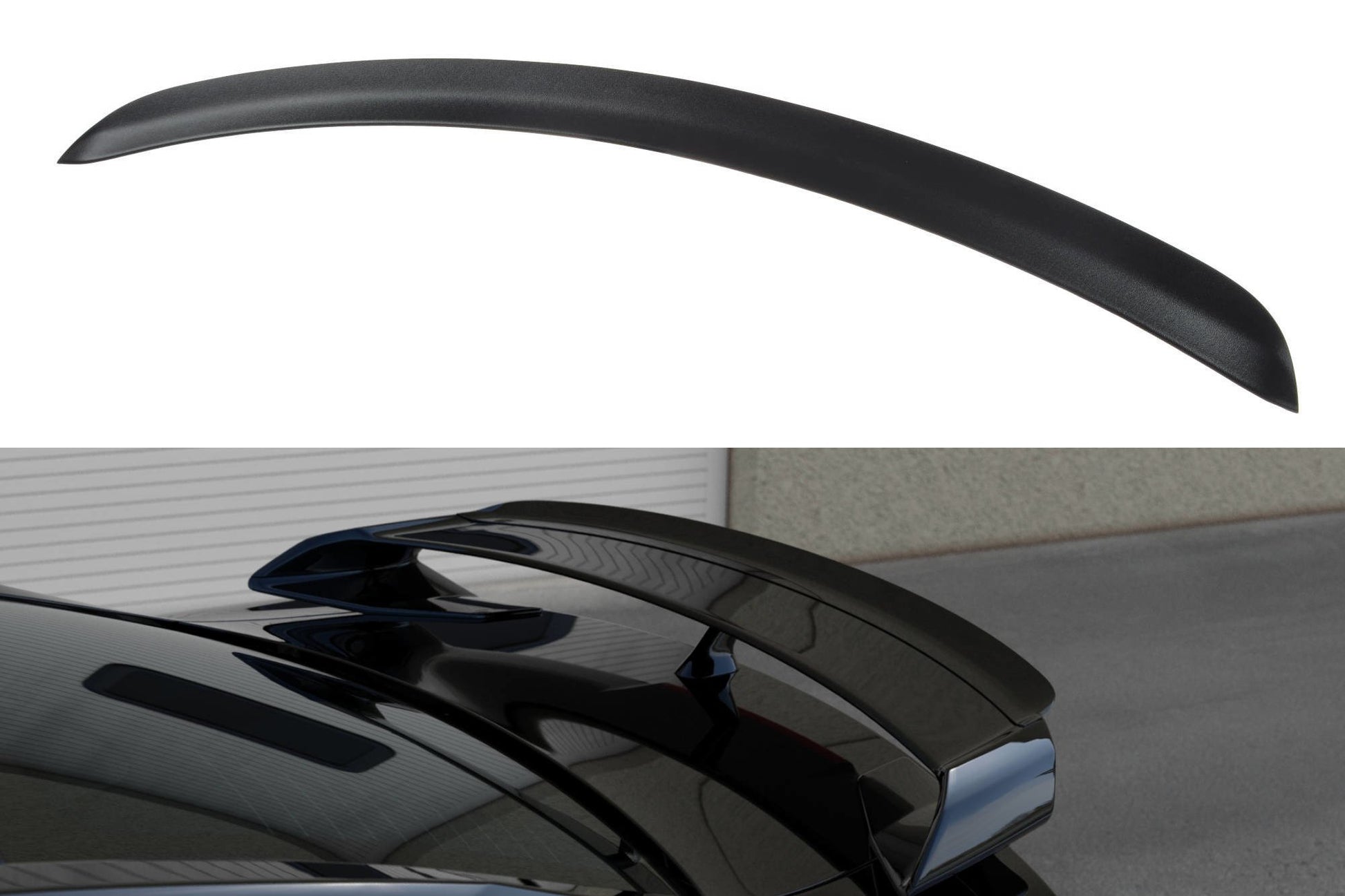 Spoiler CAP für NISSAN GT-R vor Facelift COUPE (R35-SERIES) (2007-2010) schwarz Hochglanz