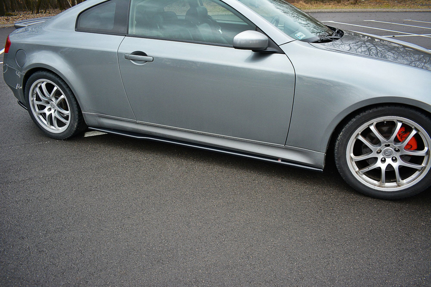 Seitenschweller Ansatz für INFINITI G35 COUPE schwarz matt