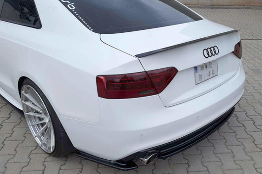 Heck Ansatz Flaps Diffusor für AUDI A5 S-LINE Facelift schwarz Hochglanz