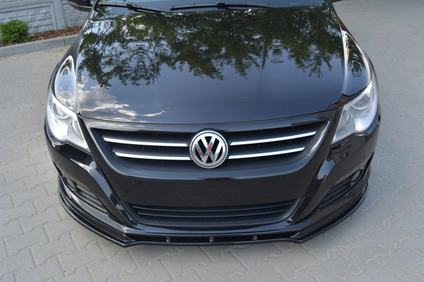 Front Ansatz für VW PASSAT CC vor Facelift, STANDARD STOßSTANGE Carbon Look