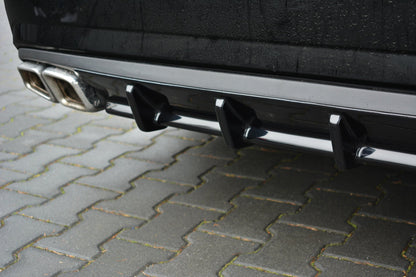 Diffusor Heck Ansatz für Mercedes E63 AMG W212  schwarz Hochglanz