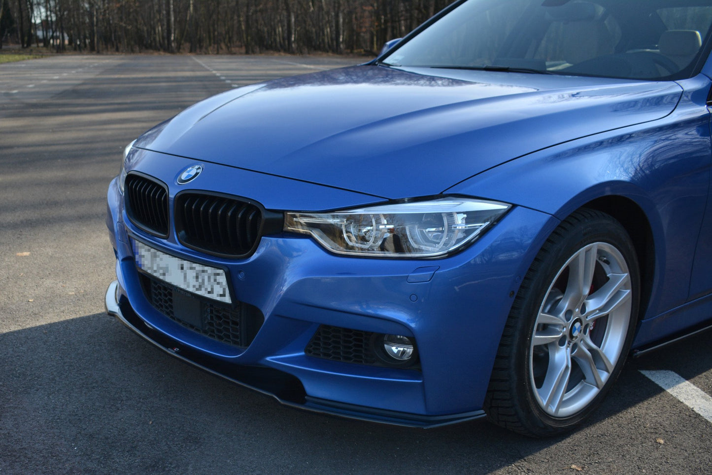 Front Ansatz für BMW 3er M-Paket F30 / F30 Facelift schwarz Hochglanz