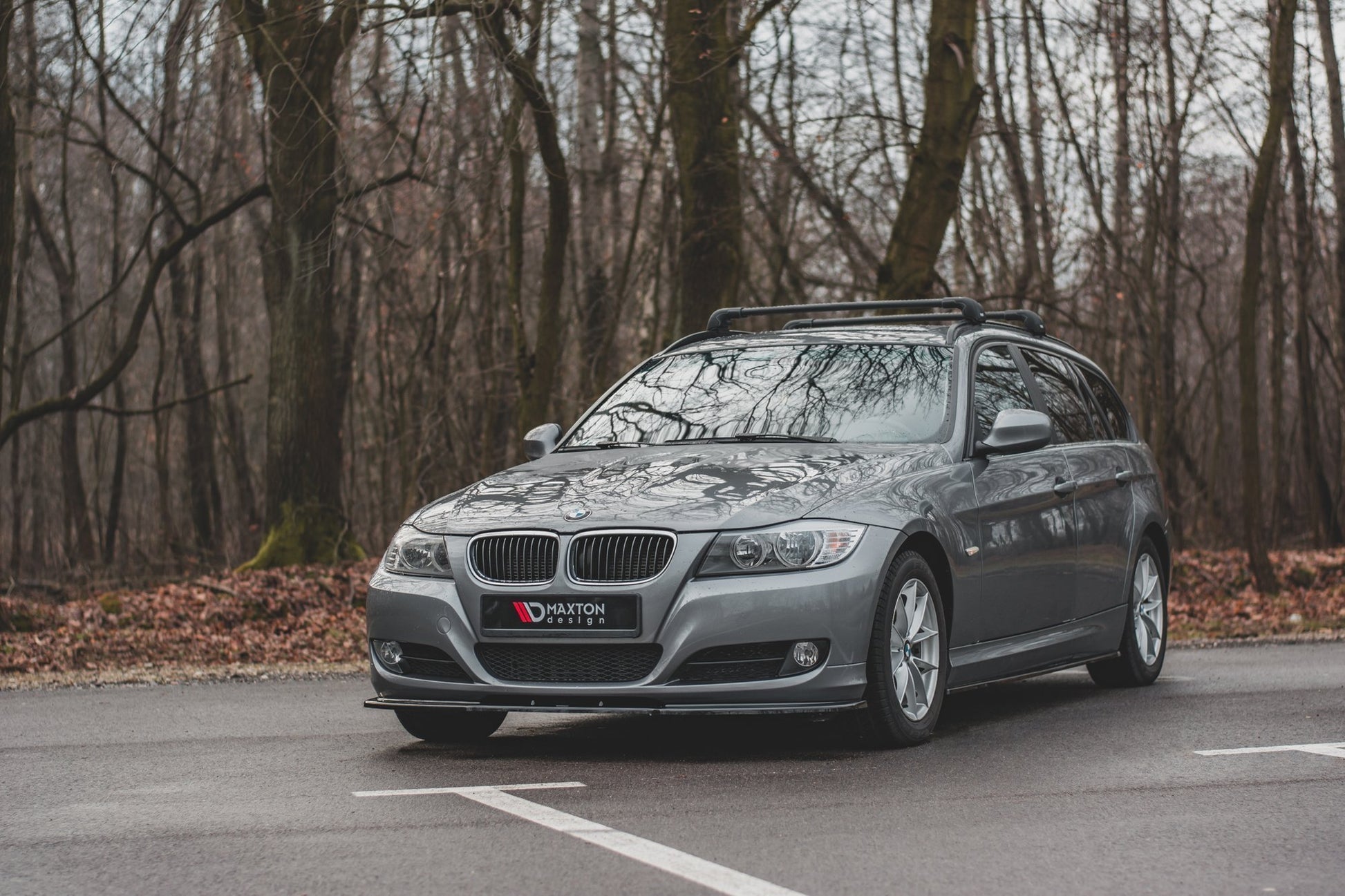 Front Ansatz V.2 für BMW 3er E90/E91 Facelift schwarz Hochglanz