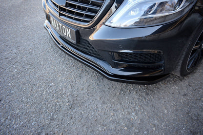 Front Ansatz V.1 für Mercedes S-KLASSE AMG-LINE W222 schwarz Hochglanz