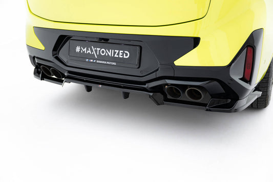 Mittlerer Cup Diffusor DTM Look Heck Ansatz für BMW X4M F98 Facelift schwarz Hochglanz