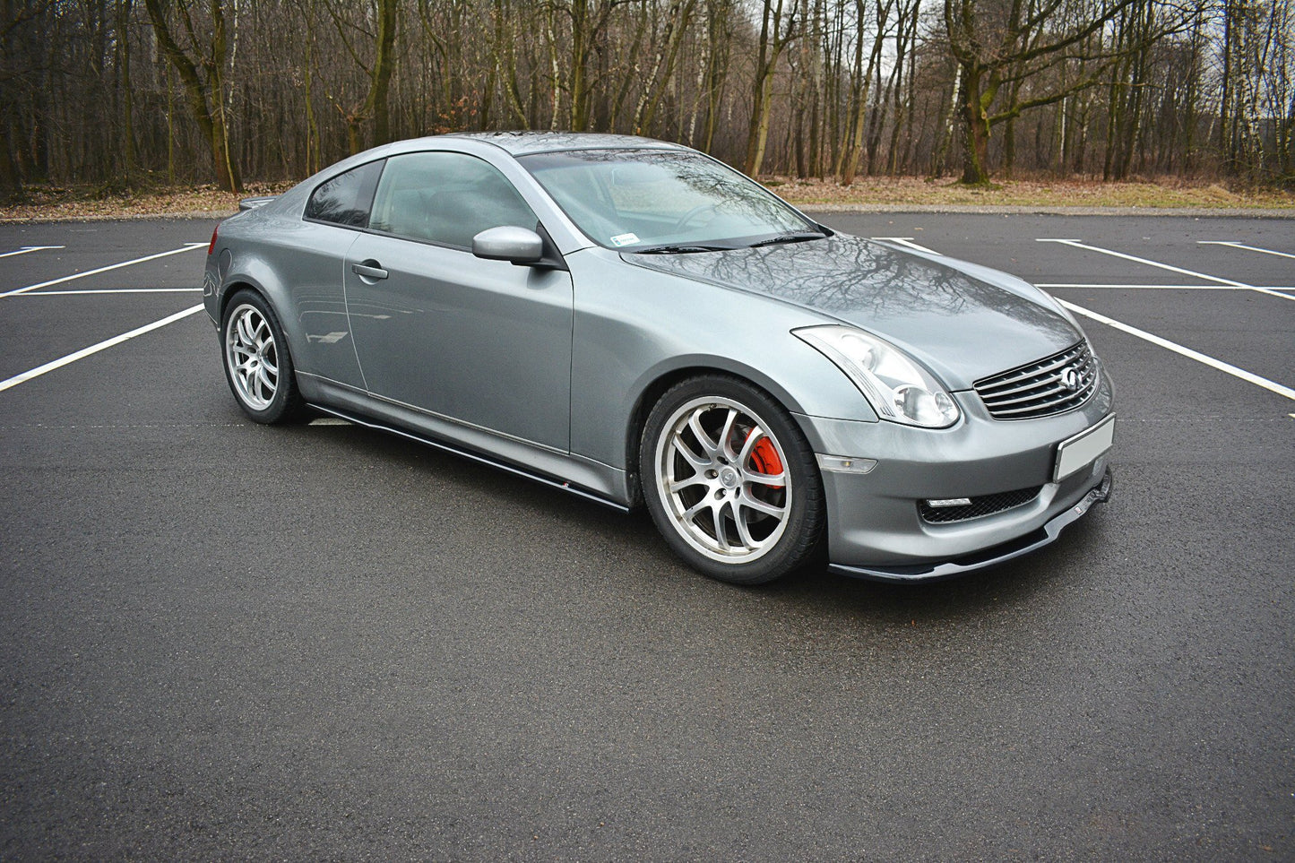 Seitenschweller Ansatz für INFINITI G35 COUPE schwarz matt