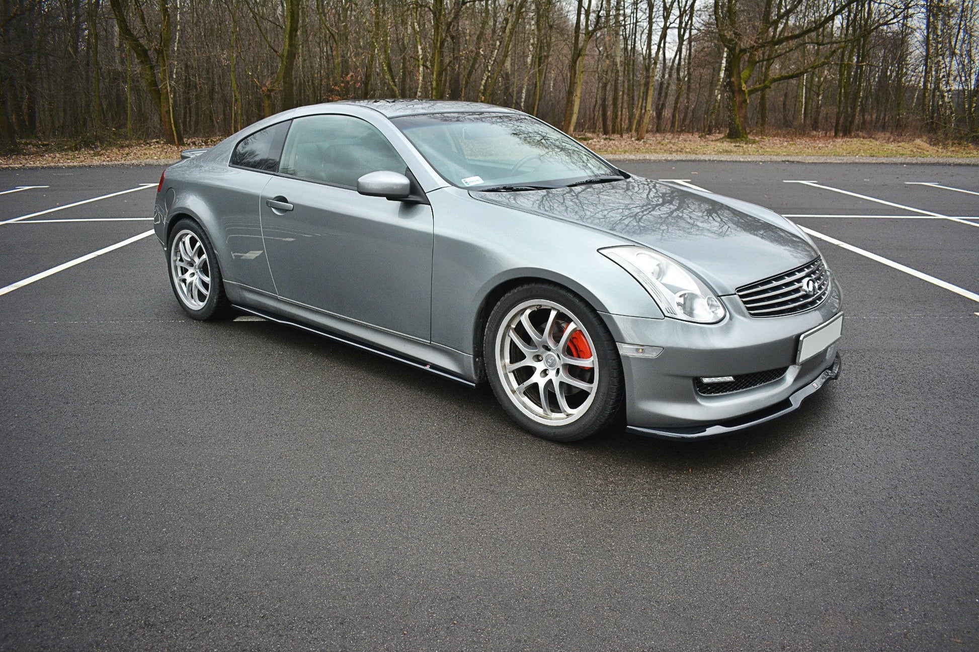 Seitenschweller Ansatz für INFINITI G35 COUPE schwarz matt