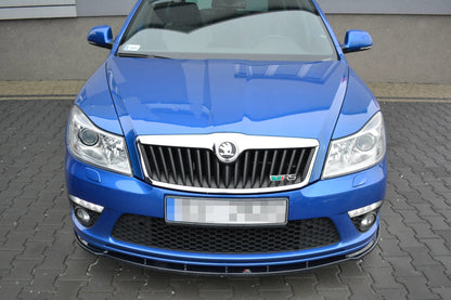 Front Ansatz V.1 für Skoda Octavia RS Mk2 FL schwarz Hochglanz
