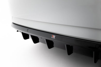 Diffusor Heck Ansatz für Skoda Superb Liftback / Combi  Mk3 schwarz Hochglanz